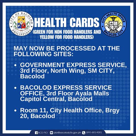 bacolod city health green card online appointment|BCD PIO .